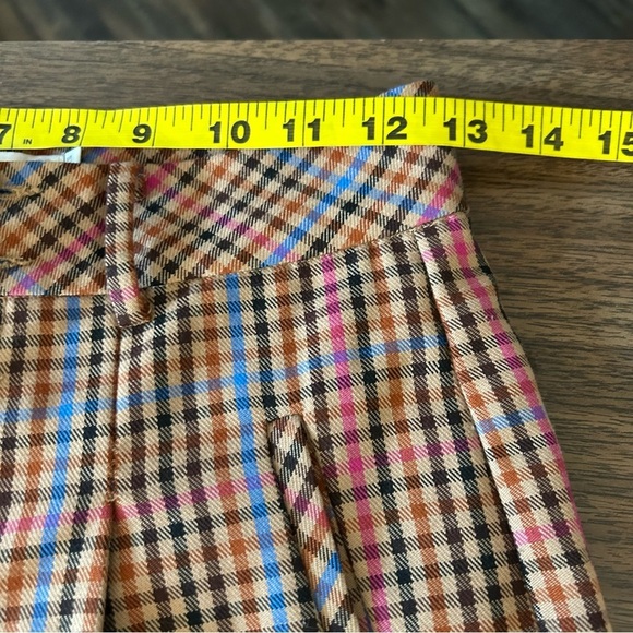 Twik Colorful Plaid High-Waisted Pants XS - Picture 8 of 11